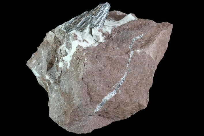 Metallic, Needle-Like Pyrolusite Crystals - Morocco #88943
